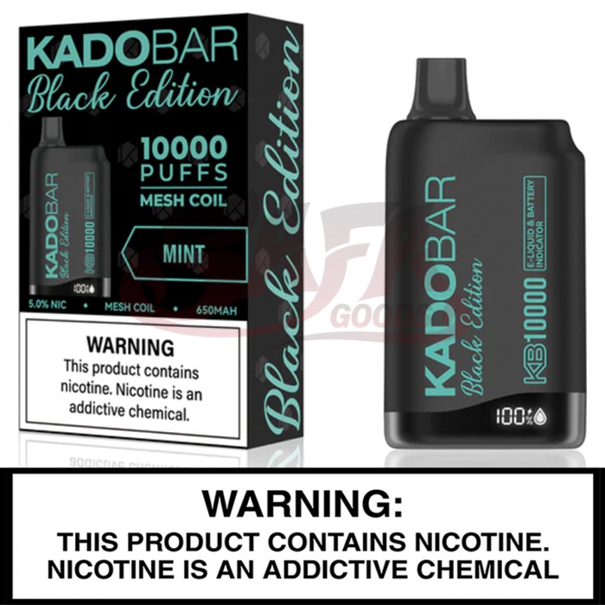 Kado Bar - Black Edition - 10000 Puff Disposable Vapes [5PC]